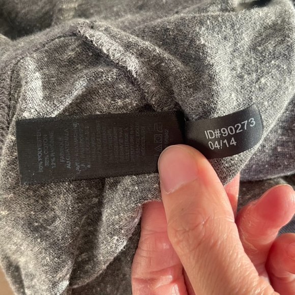 Express Mens V Neck T-Shirt Charcoal Gray | XS - Picture 5 of 5